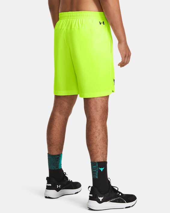 Men's Project Rock Woven Shorts in Green image number 1